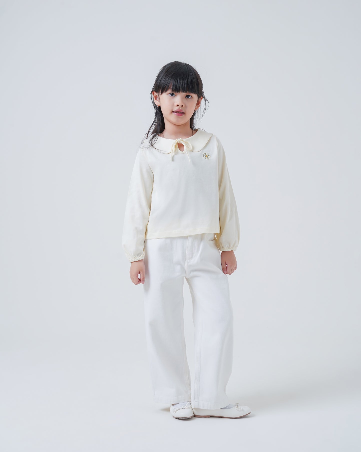 Osella Kids Daniele Ribbon Collar Tee