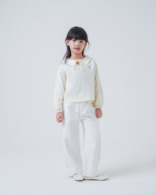 Osella Kids Daniele Ribbon Collar Tee