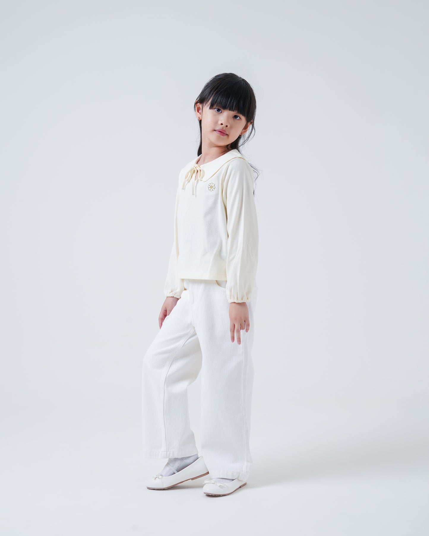 Osella Kids Daniele Ribbon Collar Tee