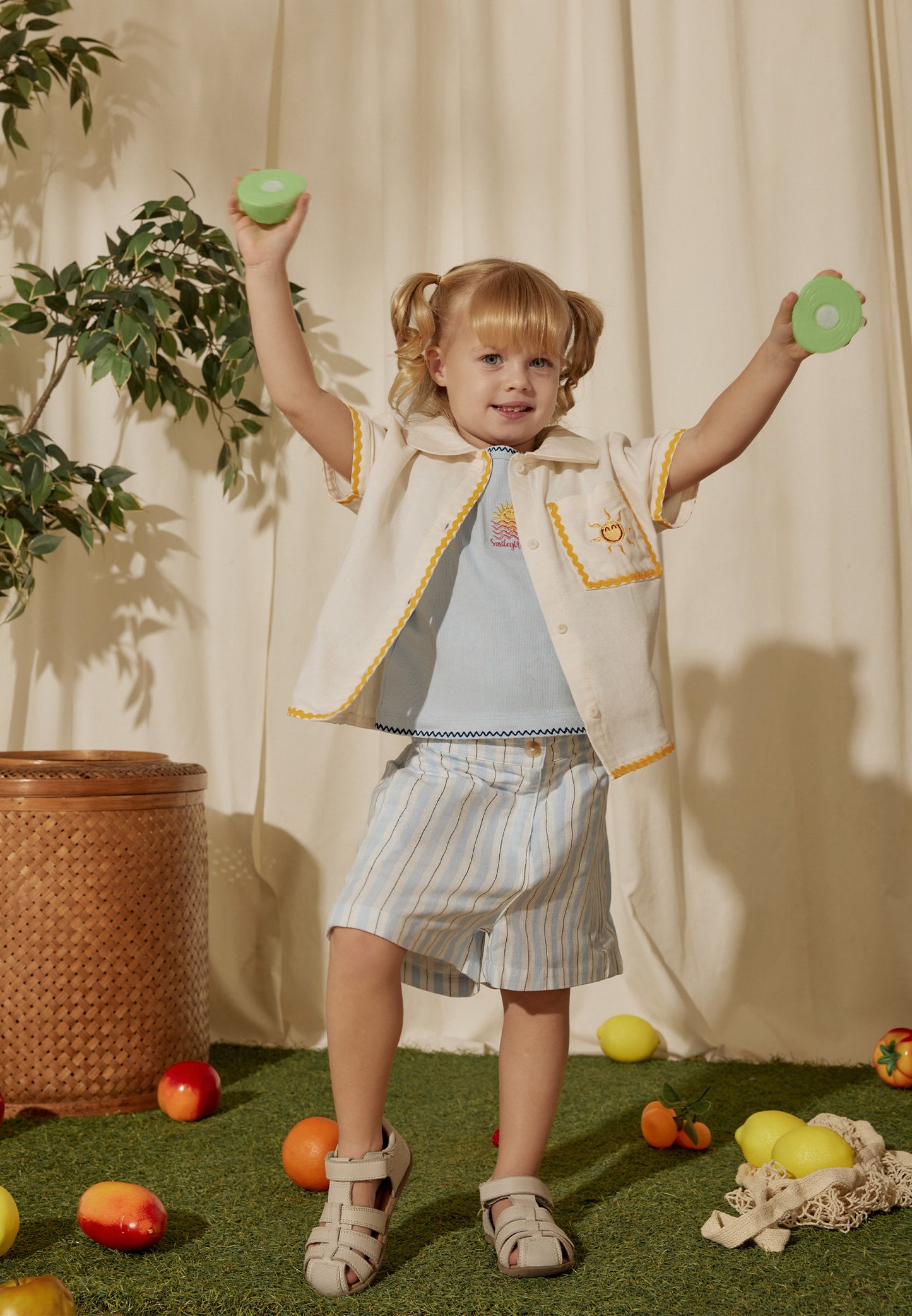Osella Kids x Smiley World Lana Linen Shorts