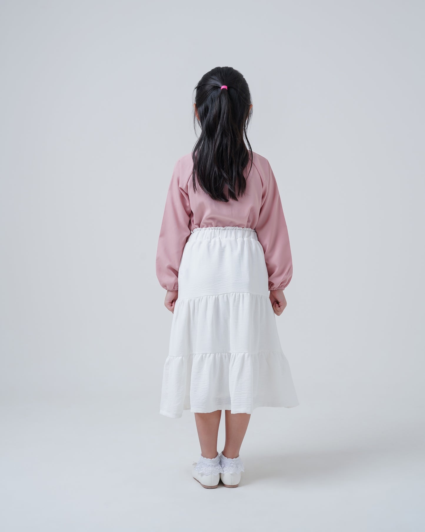 Osella Kids Tiered Crinkle Long Skirt