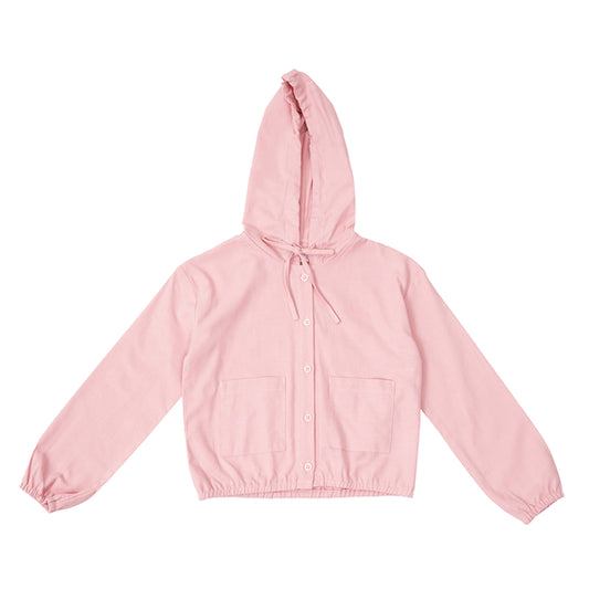 Osella Hooded Solid Shirt With Pockets In Pink 2337500213