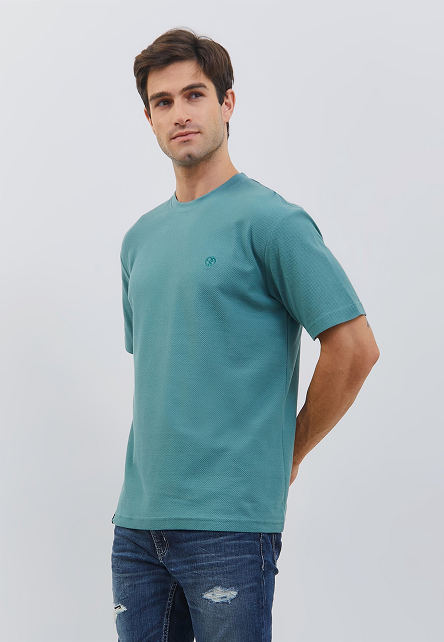 Osella Harry Regular Fit Textured Fabirc T-Shirt