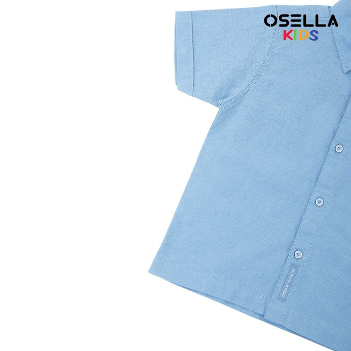 [NEW] Osella Linen Look Short Sleeve Shirt 22325002 | Atasan Kemeja Anak Laki Laki Kerah Reguler