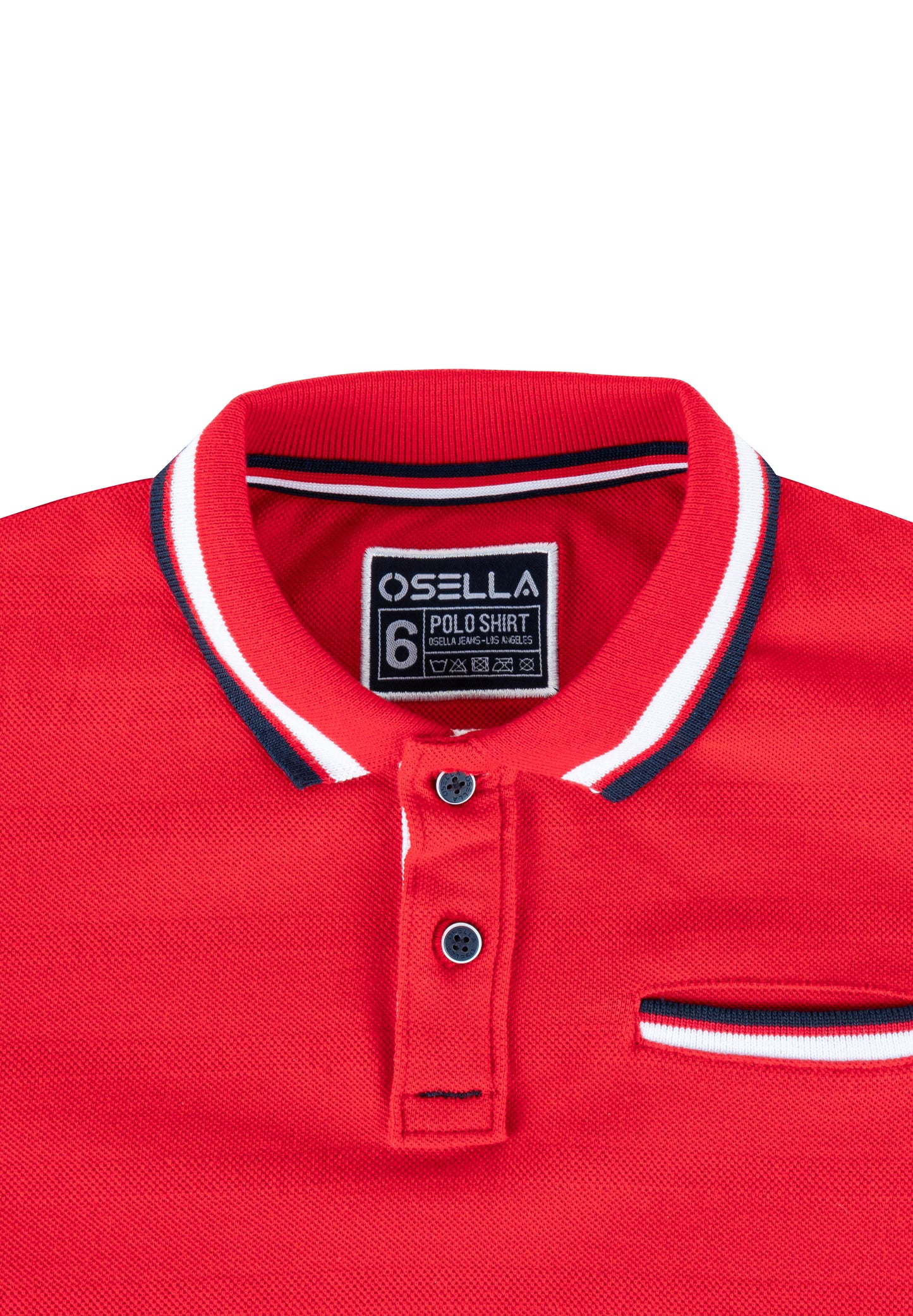 Osella Kids Independence Regular Polo Shirt With Striped Collar