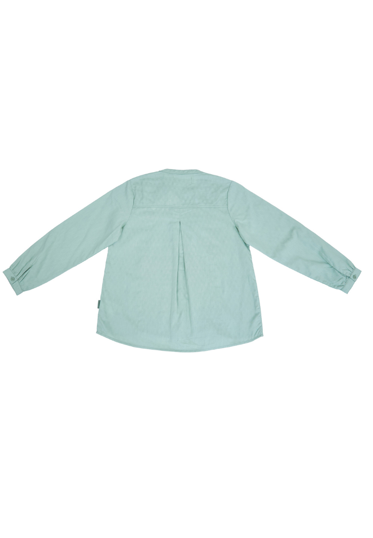 Osella Kids Long Sleeve Shanghai Collared Blouse In Mint Green