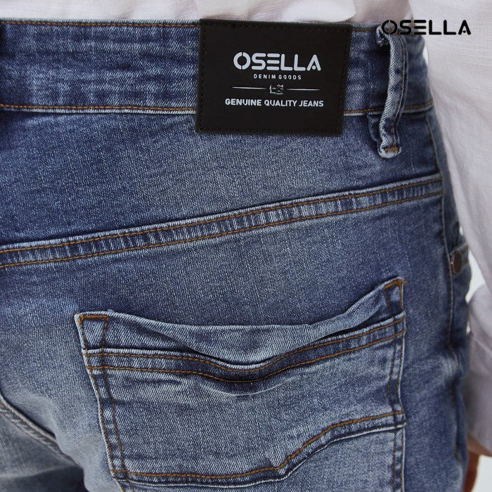 [NEW] OSELLA EZRA SLIM FIT DENIM PANTS IN DARK BLUE WASH 208O5003A2 | Celana Panjang Jeans Pria