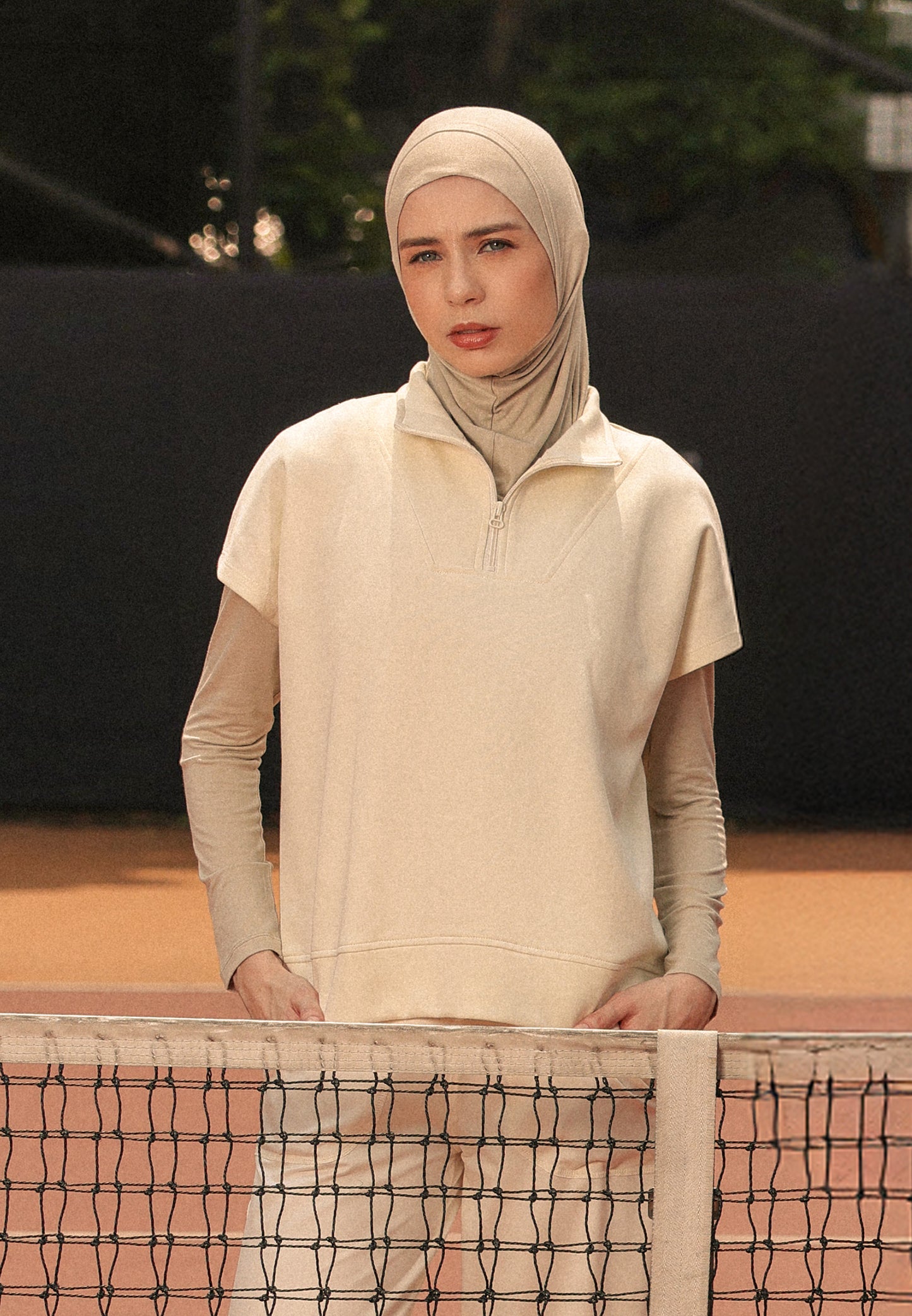 Osella Sleeveless Half-Zip Top