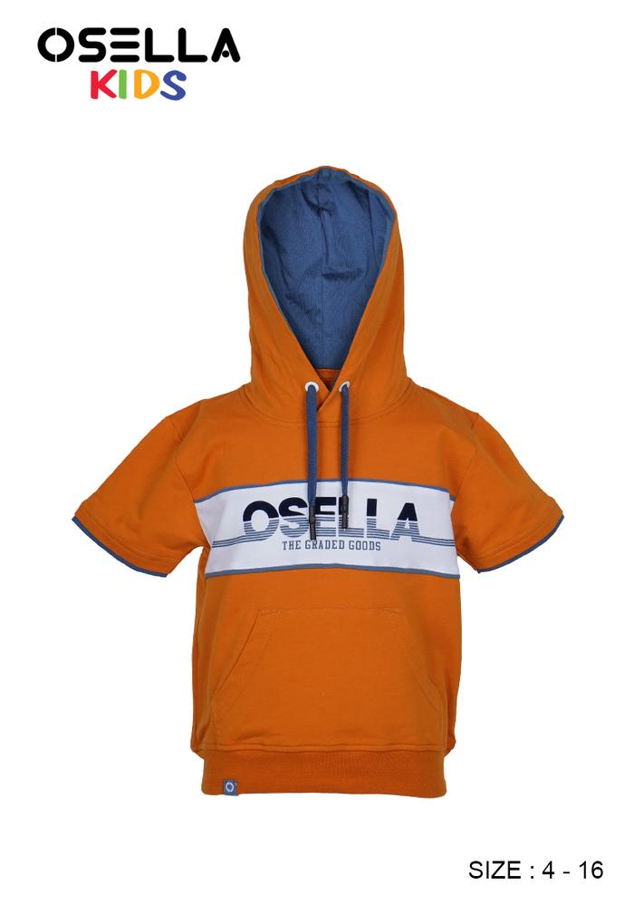 OSELLA REGULAR HOODIE T SHIRT IN MUSTARD