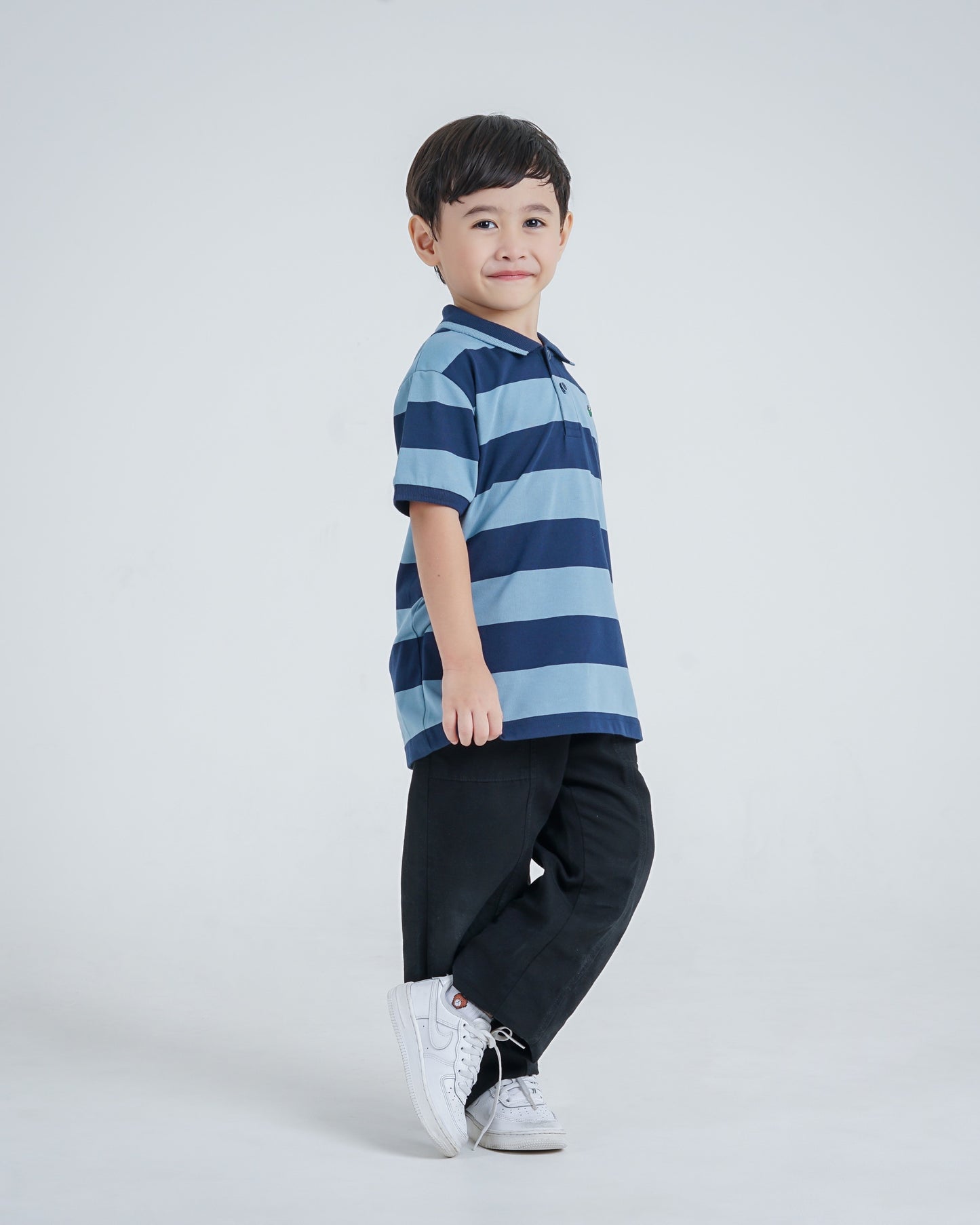 Osella Kids Basic Regular Fit Stripe Polo Shirt