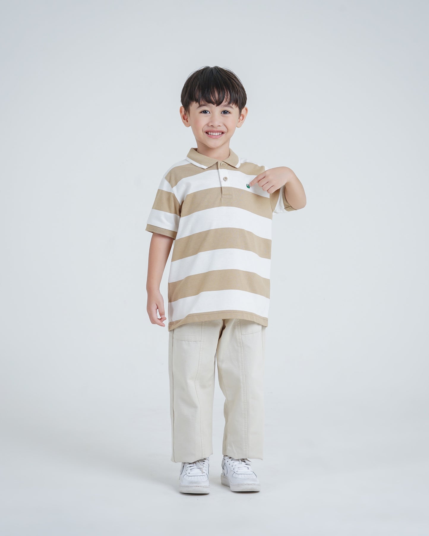 Osella Kids Basic Regular Fit Stripe Polo Shirt