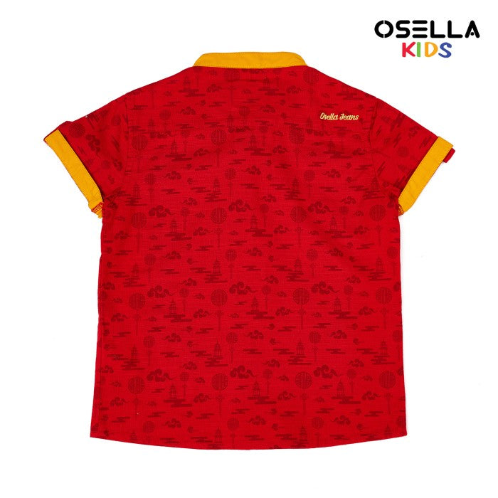 [NEW] Osella Casual Changpao Shanghai Collared Shirt With Pattern Print 22345201