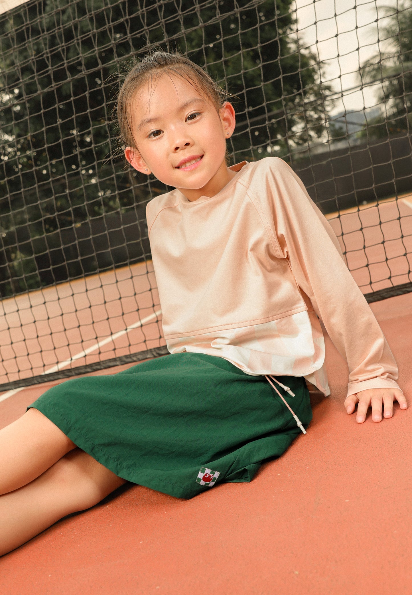 Osella Kids Long Sleeves Checkered Combination T-Shirt