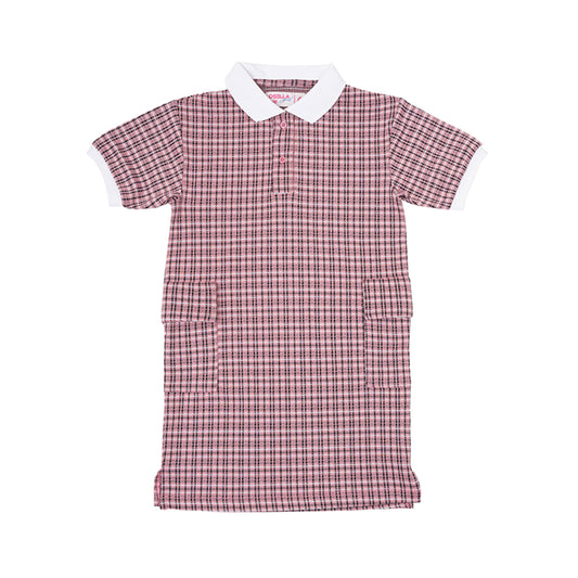 Osella Collared Plaid Mini Dress In Pink