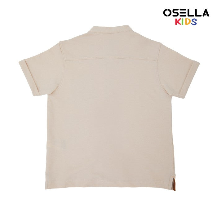 [NEW] OSELLA MASON SHORT SLEEVE SHANGHAI COLLAR KNIT SHIRT  22325207 | Kemeja Anak Laki-laki Lengan Pendek