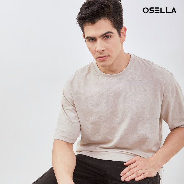 [New] Osella Textured Relaxed Fit T-Shirt 20715017 | Kaos Basic Laki Laki Lengan Pendek