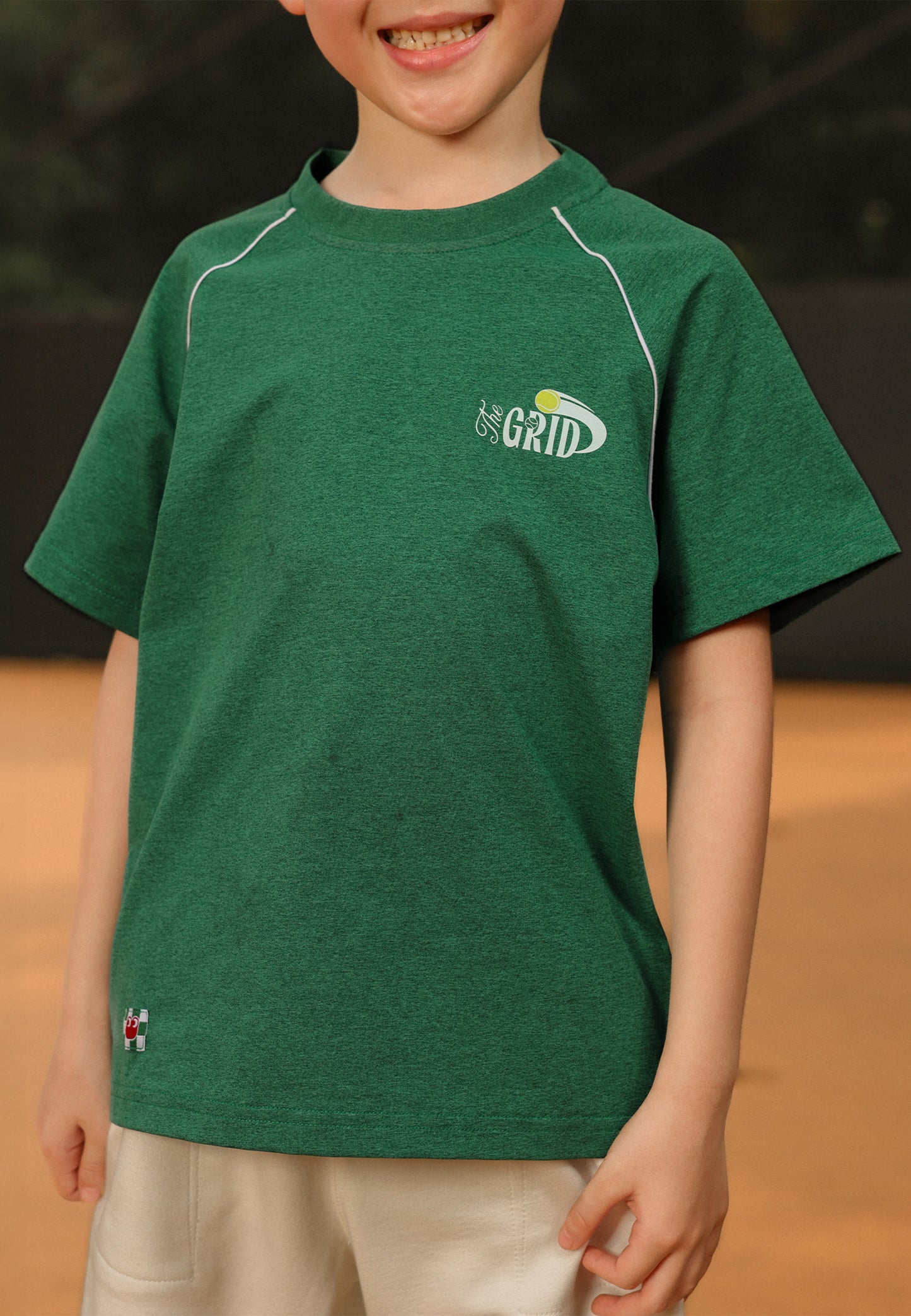 Osella Kids Rally Raglan T-Shirt In Dark Green