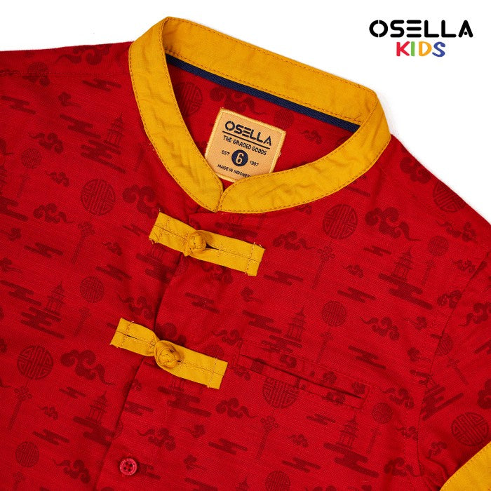 [NEW] Osella Casual Changpao Shanghai Collared Shirt With Pattern Print 22345201