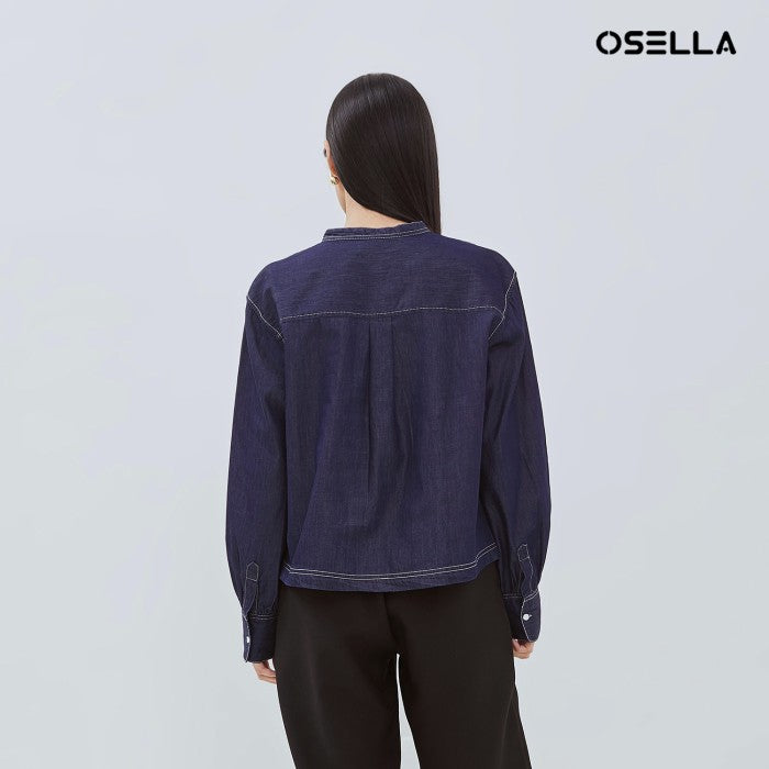 [NEW]OSELLA JOLYN DENIM OUTER 2137500542 | Blouse Outer Denim Lengan Panjang