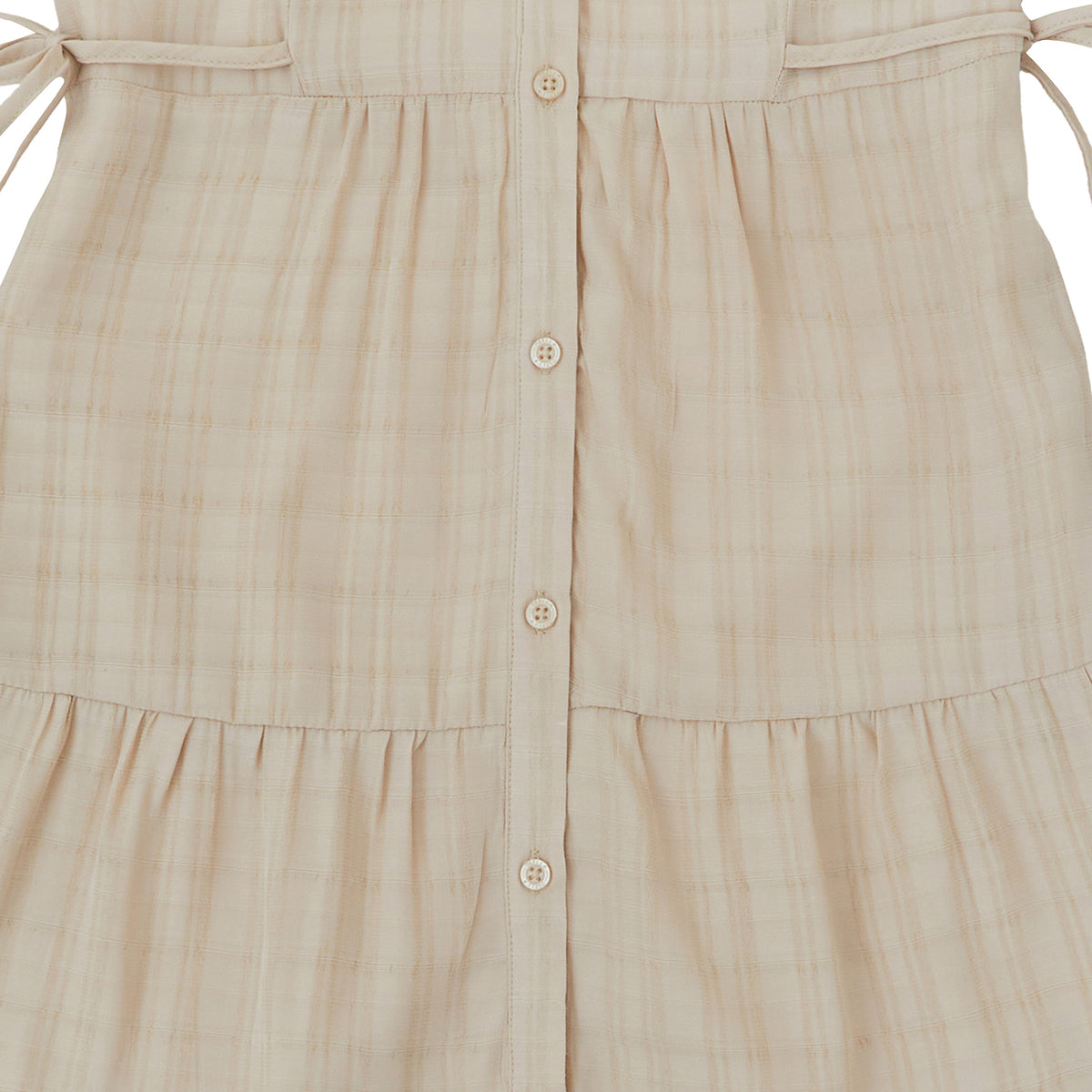 Osella Kids Amira Maxi Dress In Beige Fancy Fabric With Additional Pashmina