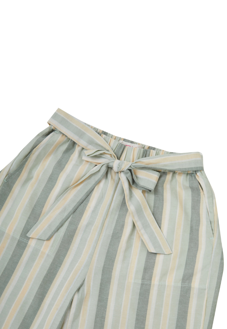 Osella Kids Elastic Pants In Striped Fabric