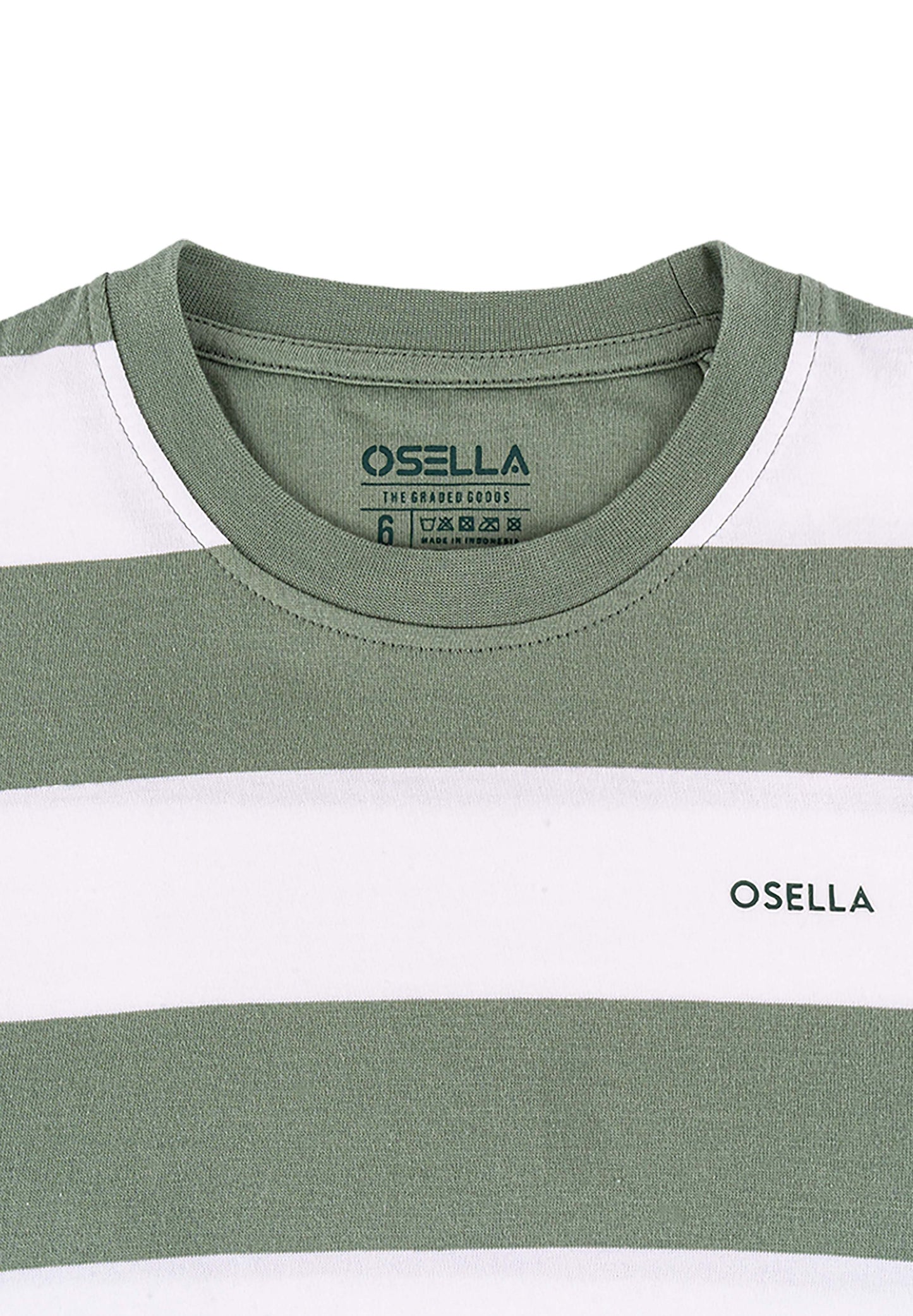 Osella Kids Oversized Stripe T-Shirt In Lafayette Green And White