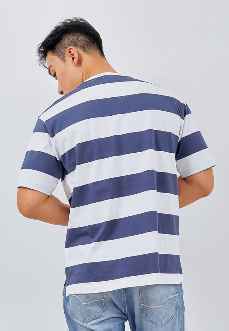 Osella Oversized Striped T-Shirt in Navy-White