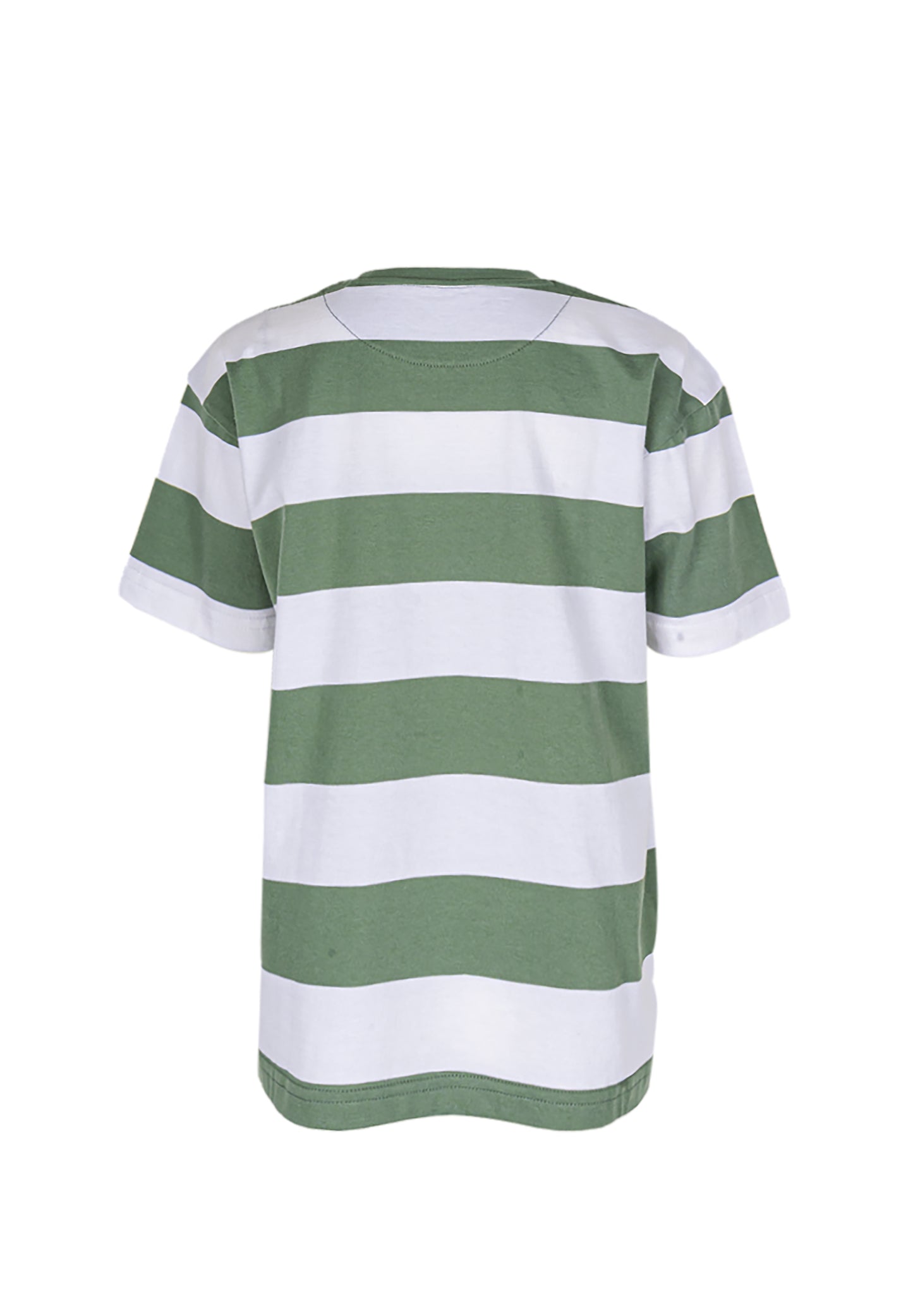 Osella Kids Oversized Stripe T-Shirt In Lafayette Green And White