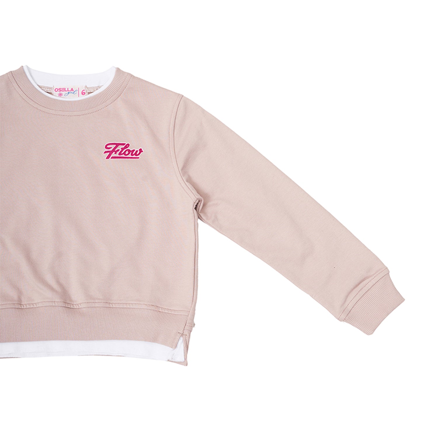 Osella Sweatshirt With Layered Solid Fabric In Beige