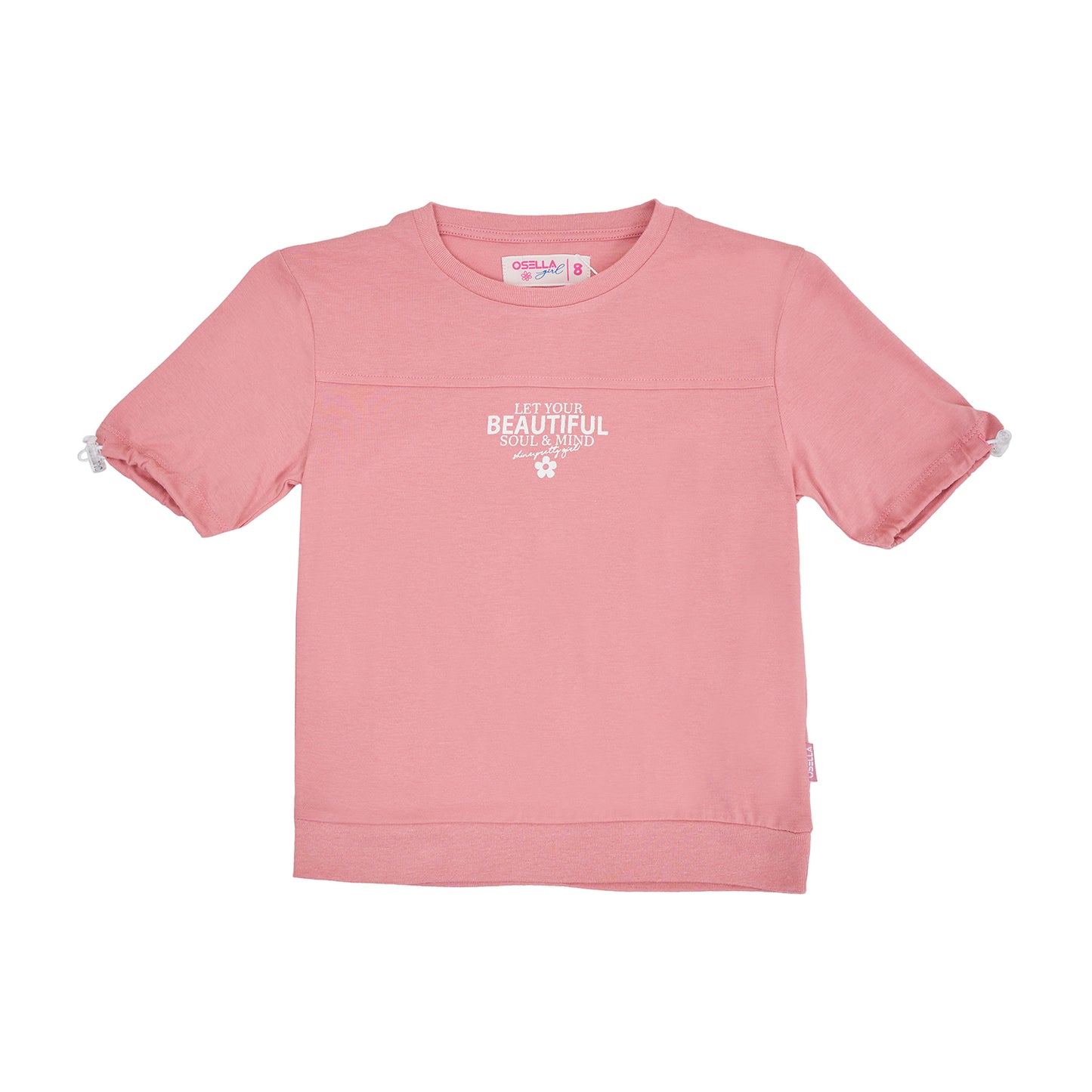 Osella Beautiful Soul Glitter Print Solid T-shirt In Pink