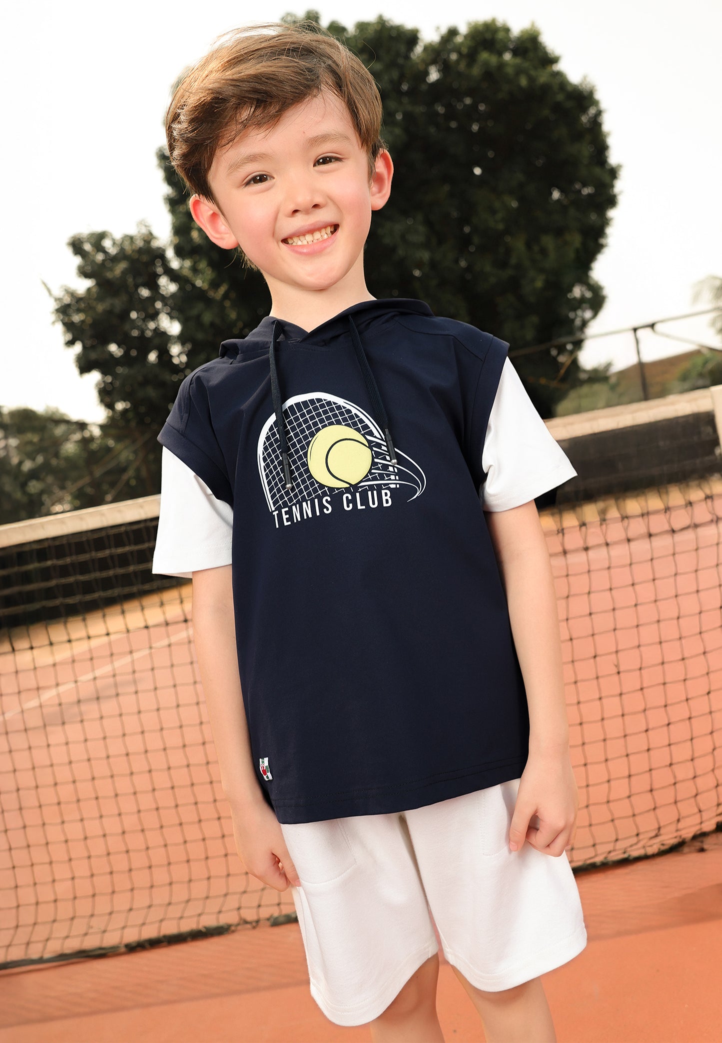 Osella Kids T-shirt Hoodie With Tennis Print