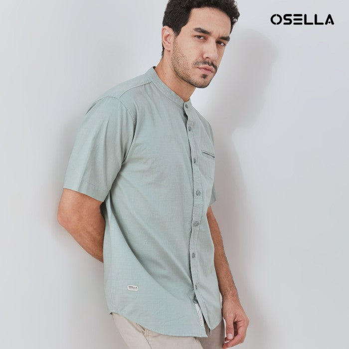 [NEW] Osella Solid Shanghai Collared Short Sleeve Shirt 2032520 | Kemeja Pria Lengan Pendek