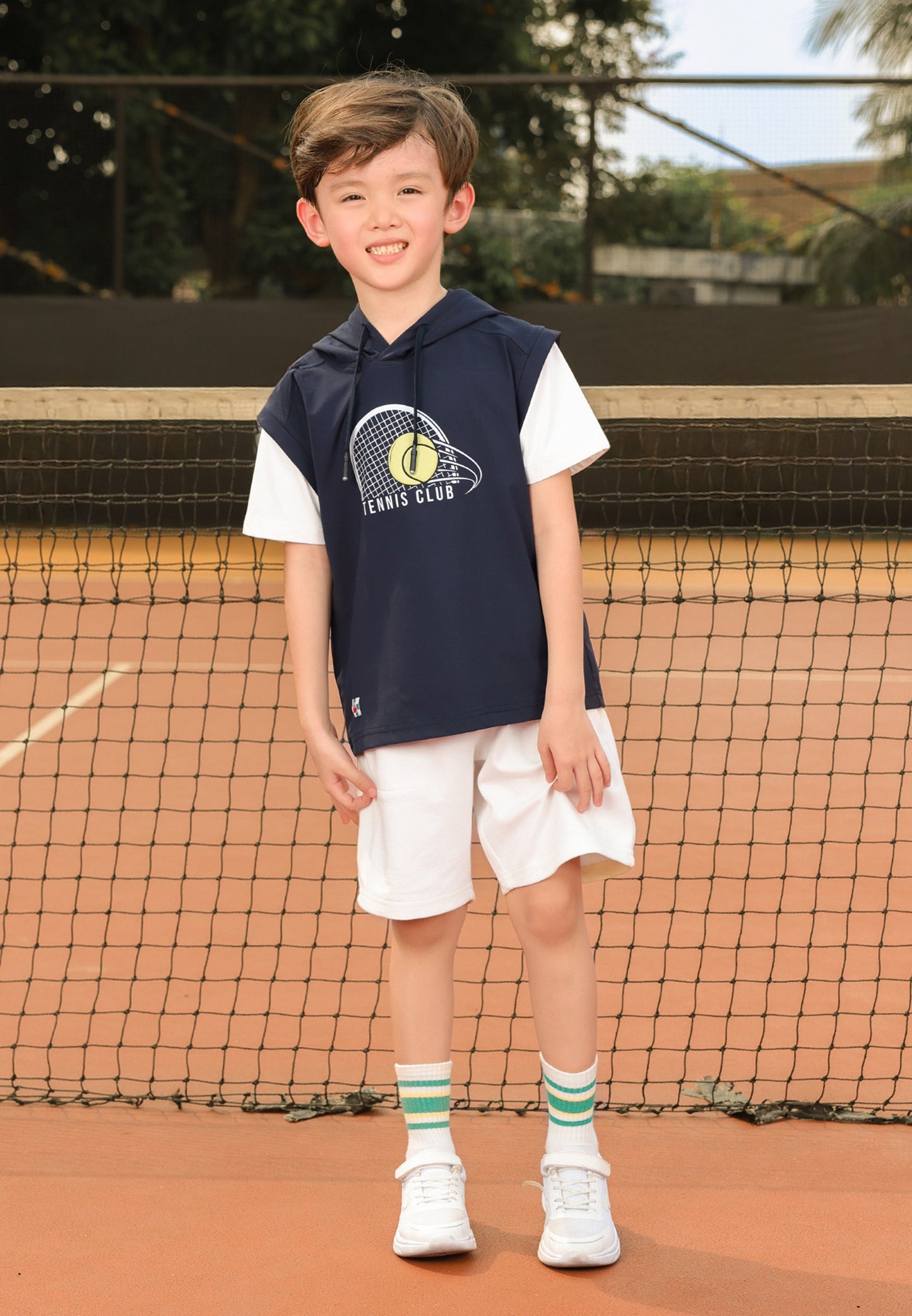Osella Kids T-shirt Hoodie With Tennis Print