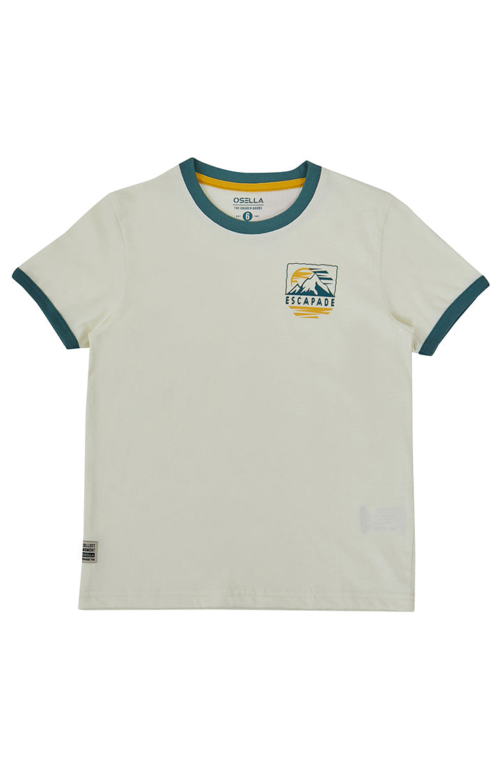 Osella Escapade Print T-Shirt Short Sleeve in Beige 2274500788