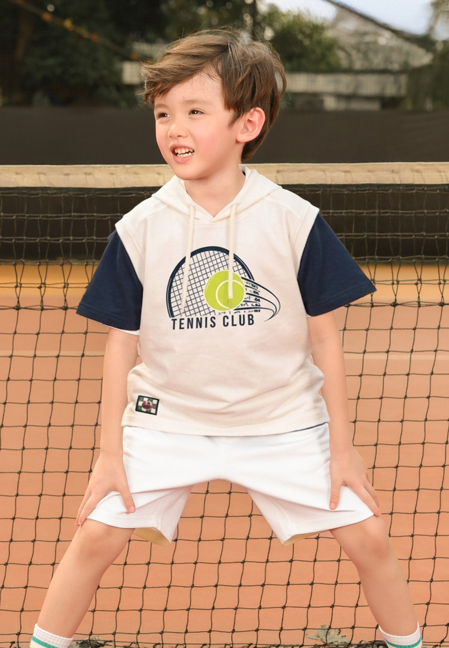 Osella Kids T-shirt Hoodie With Tennis Print
