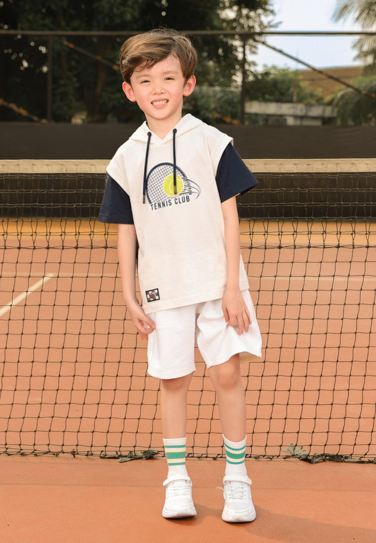 Osella Kids T-shirt Hoodie With Tennis Print