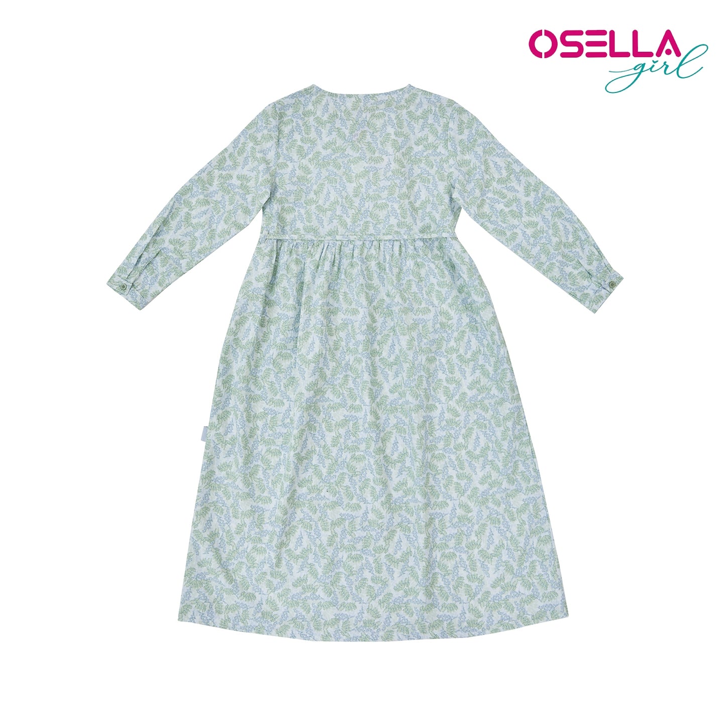 [NEW] OSELLA FLORAL MAXI DRESS IN WHITE WITH PLEAT DETAILING ON THE FRONT 2357501219