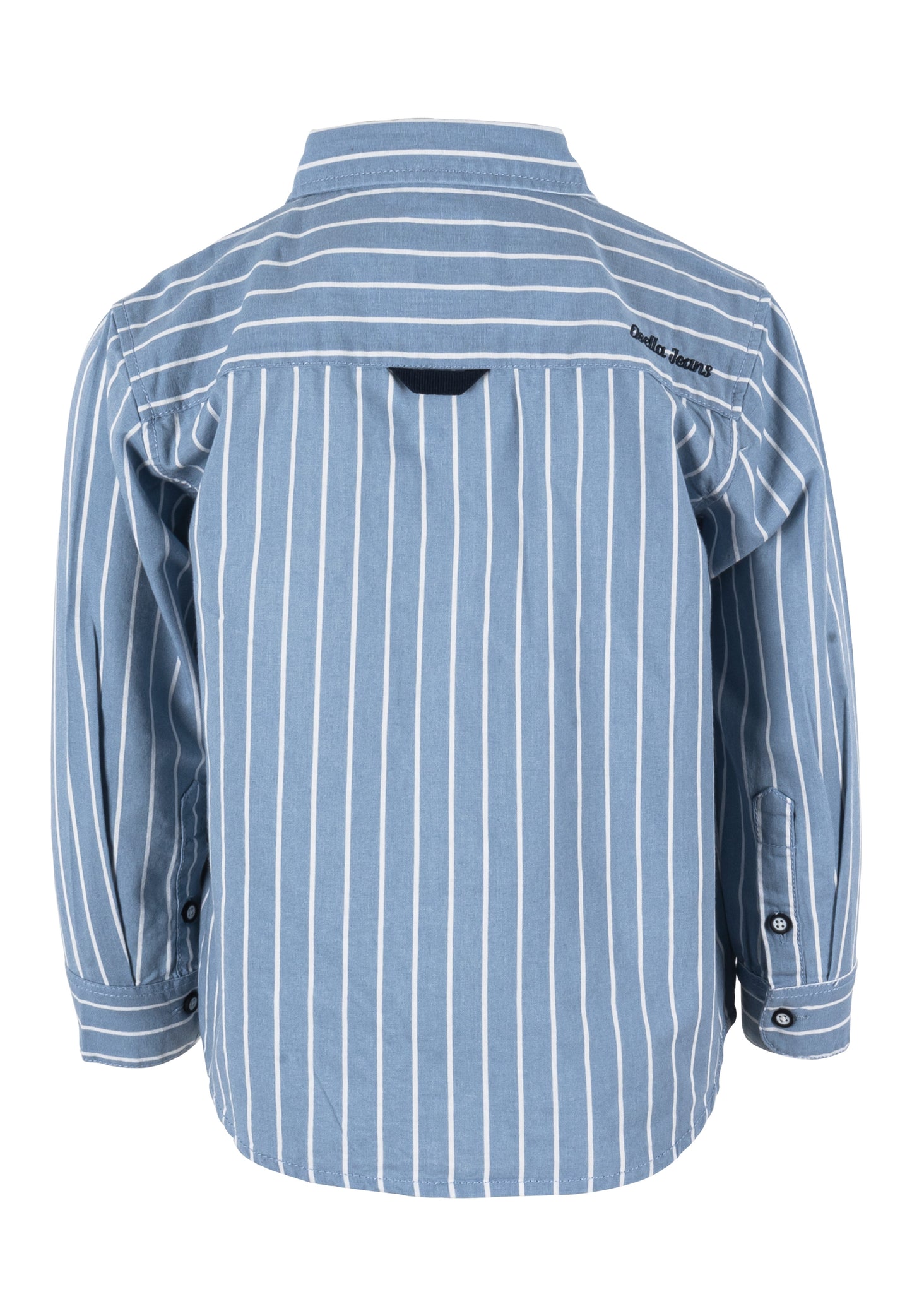 Osella Kids Regular Long Sleeves Stripe Shirt In Light Blue And White