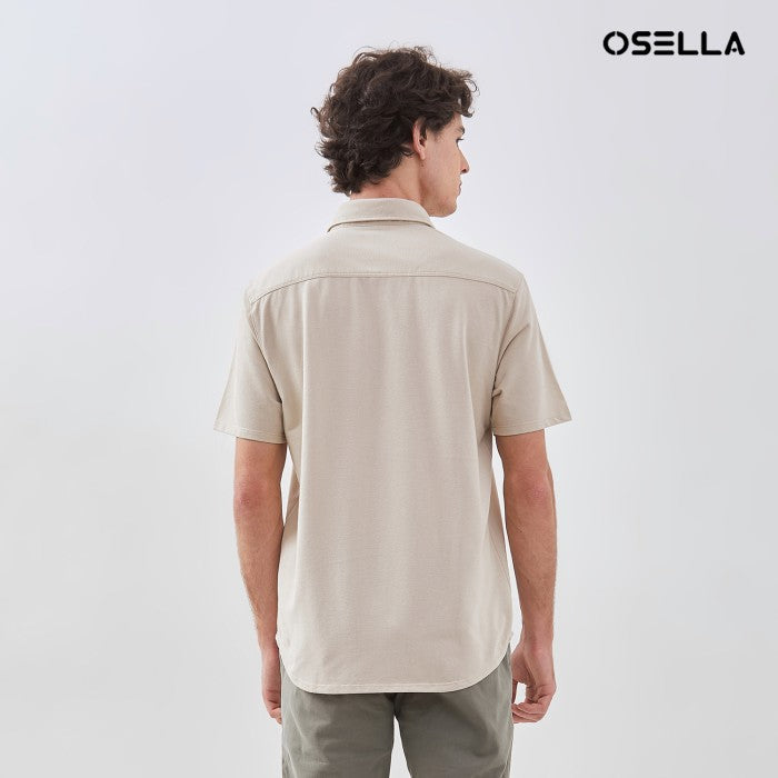 [NEW] OSELLA COTTON KNIT SHORT SLEEVE SHIRT 2032500638