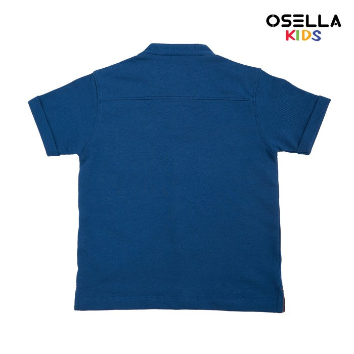 [NEW] OSELLA MASON SHORT SLEEVE SHANGHAI COLLAR KNIT SHIRT  22325207 | Kemeja Anak Laki-laki Lengan Pendek