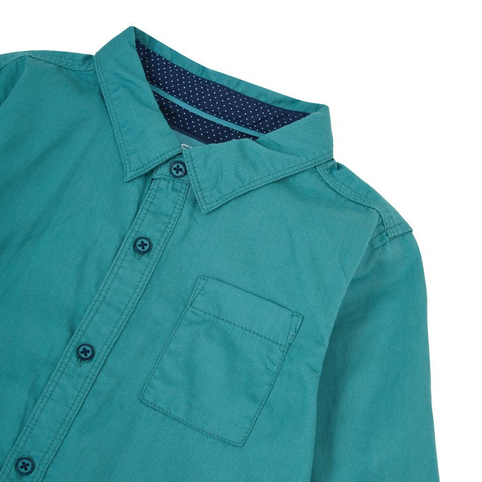 Osella Kids Boy Long Sleeve Shirt In Wasabi Green