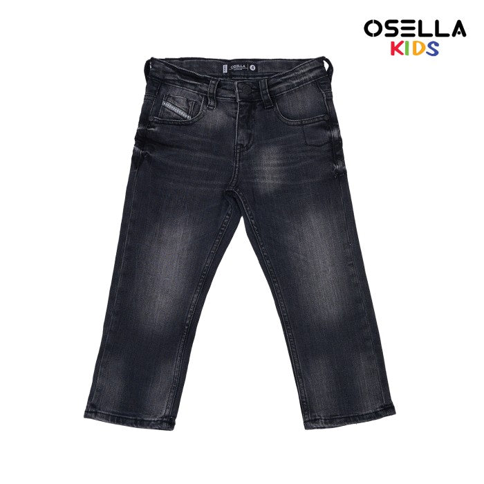 [NEW] Osella Luke Regular Fit Denim Jeans In Grey Denim Wash 228O400141 |  Celana Panjang Jeans Anak Laki-Laki