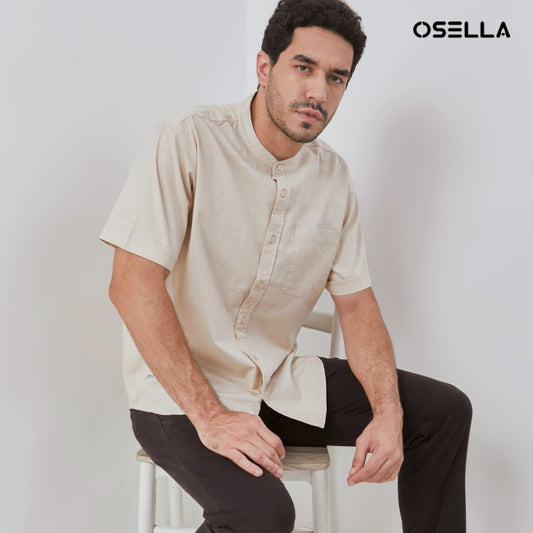 [NEW] Osella Solid Shanghai Collared Short Sleeve Shirt 2032520 | Kemeja Pria Lengan Pendek