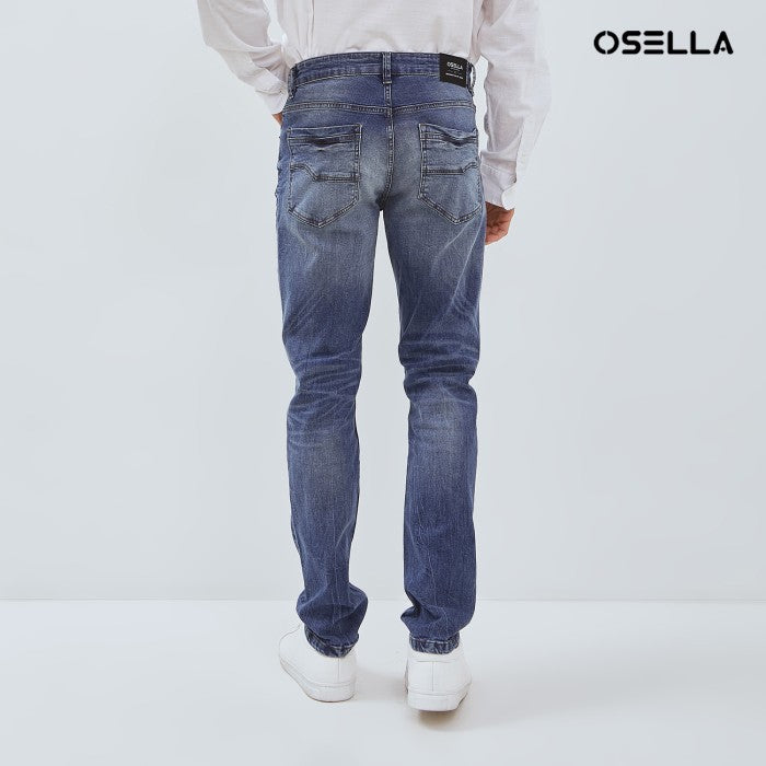 [NEW] OSELLA EZRA SLIM FIT DENIM PANTS IN DARK BLUE WASH 208O5003A2 | Celana Panjang Jeans Pria