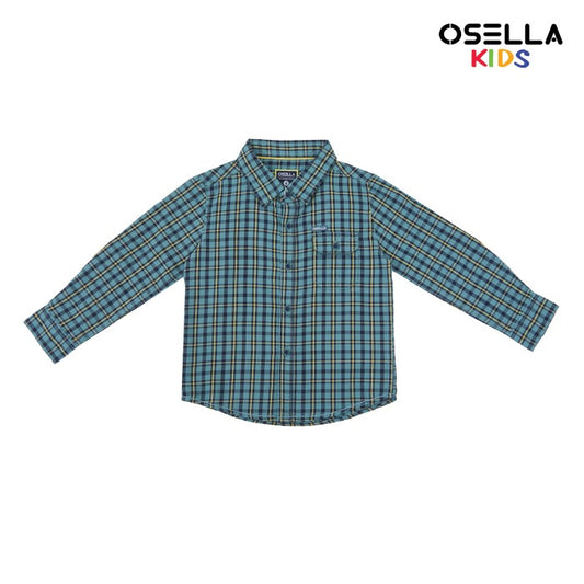 [NEW] Osella Safana Long Sleeve Checkered Shirt 22375001 | Atasan Kemeja Lengan Panjang Anak Laki Laki