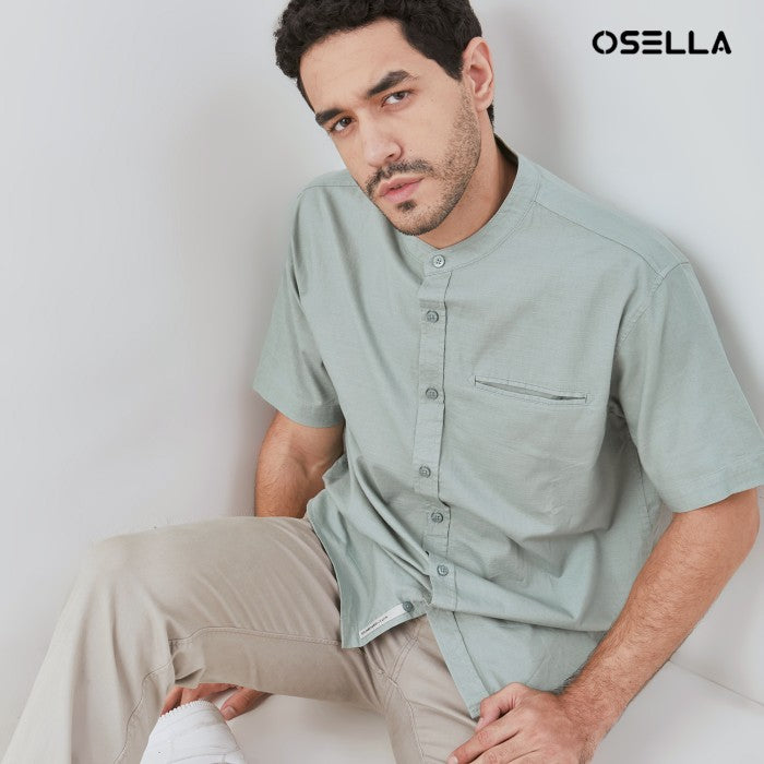 [NEW] Osella Solid Shanghai Collared Short Sleeve Shirt 2032520 | Kemeja Pria Lengan Pendek