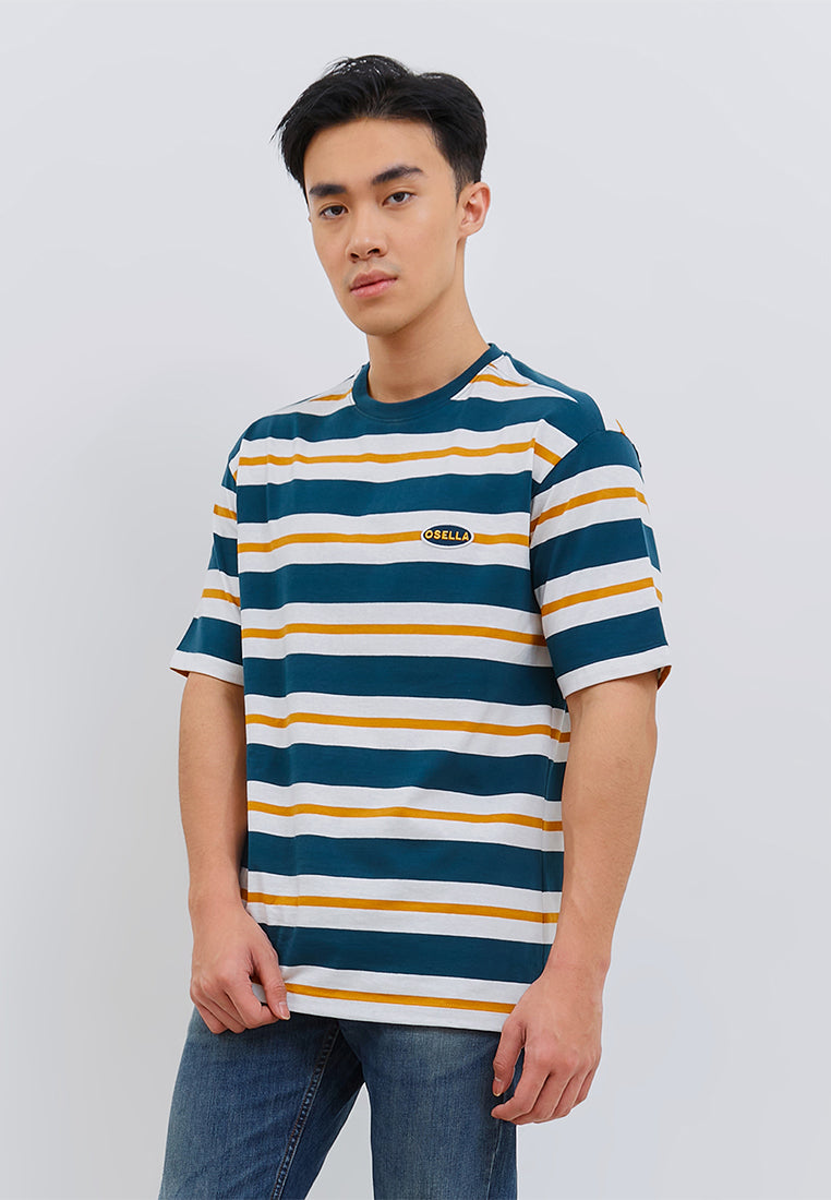 Osella Retro Relaxed Striped T-Shirt In Multicolor