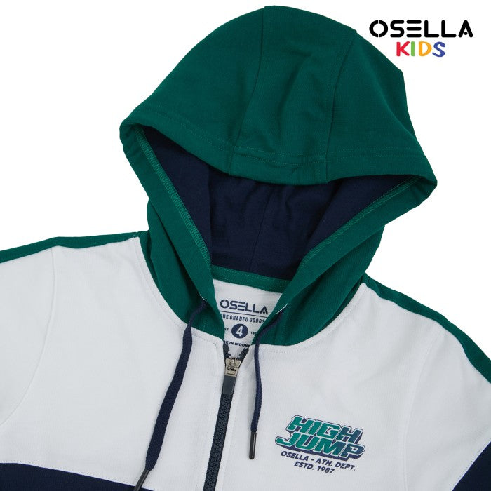 [NEW] OSELLA  MULTI COLOR HOODIE JACKET WITH PRINT DEATILING IN WHITE 2262500201 | Jaket Anak Laki Laki Lengan Panjang