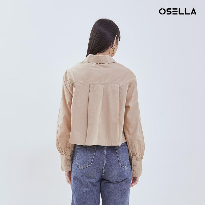 [NEW] OSELLA CALLIE CROPPED SHIRT WITH PLEATED DETAILING 21375011