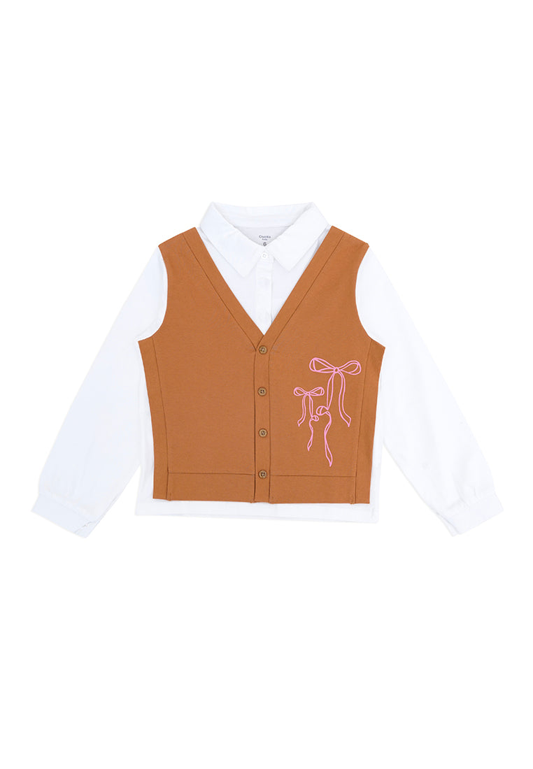 Osella Kids Chloe Ribbon Vest With Inner Combination